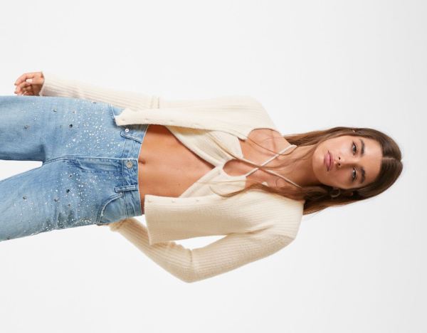 Bershka Faux Fur Cardigan Dames Room | zzFX7IwyRXU