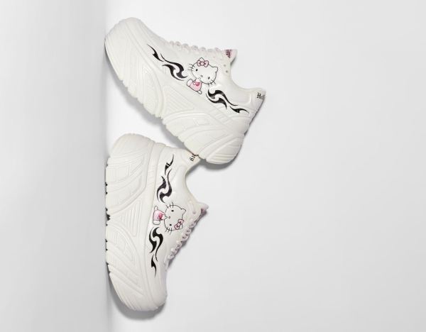 Bershka Hello Kitty High-top Sneakers Dames Wit | JqmWoh3fVKZ