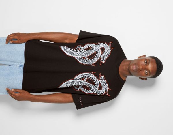 Bershka House Of Dragons Oversize Boxy-fit T-shirts Heren Zwart | jO7dgEtrEiT