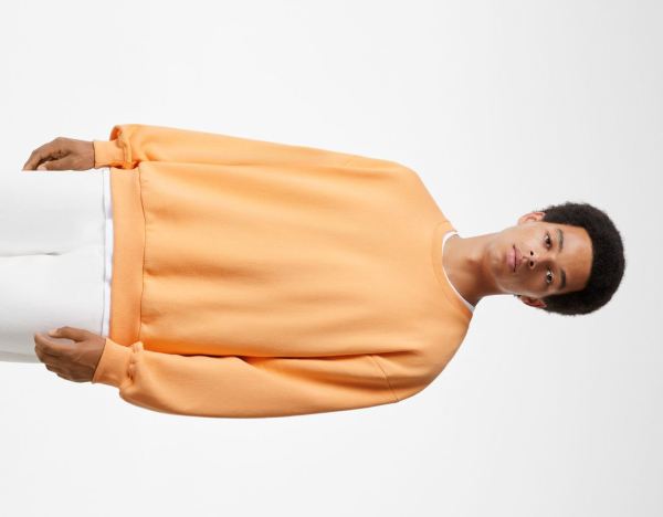 Bershka Oversize Crew Neck Sweatshirts Heren Oranje | 7DHuazFoQ4y