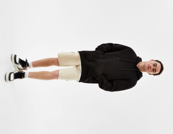 Bershka Plush Cargo Bermuda Korte Broek Heren Bruin | SiMh5hR6kHS