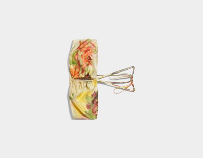 Bershka Art Series Bandjes Satin Finish With Floral Print Topjes Dames Gekleurd | CmP6bm9BUdZ