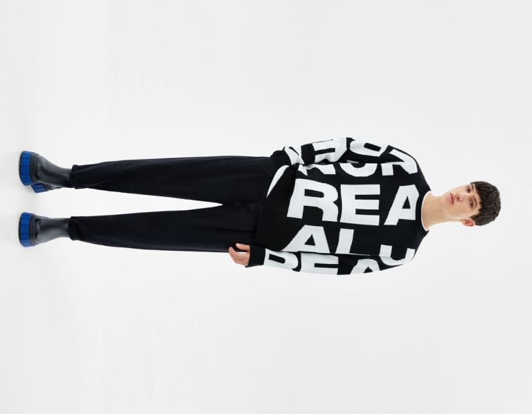 Bershka Balloon Fit Jeans Heren Zwart | Uobyhef1kvg