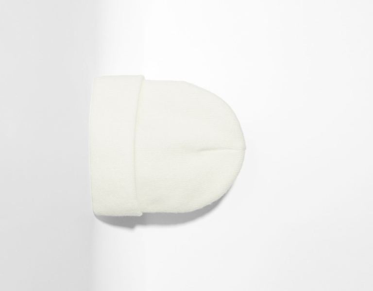 Bershka Basic Beanie Caps Heren Wit | 5wYPvSUOe1l