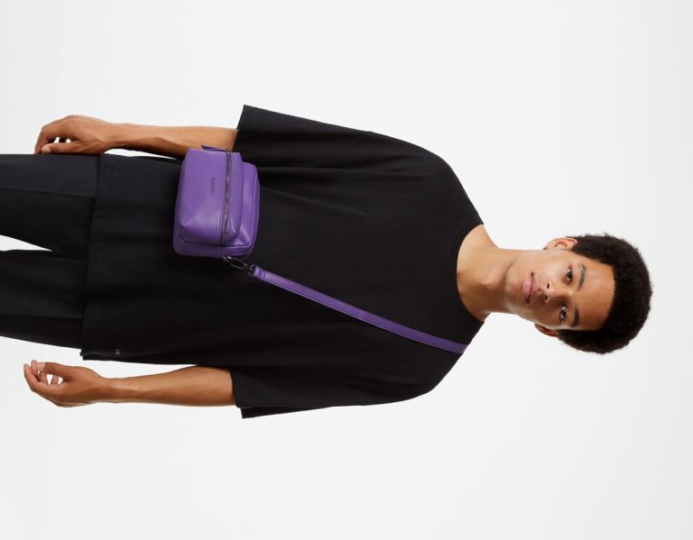Bershka Basic Crossbody Tassen Heren Paars | uXy2Qy56aFT