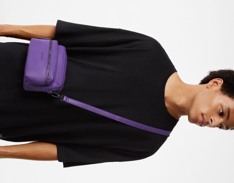 Bershka Basic Crossbody Tassen Heren Paars | uXy2Qy56aFT