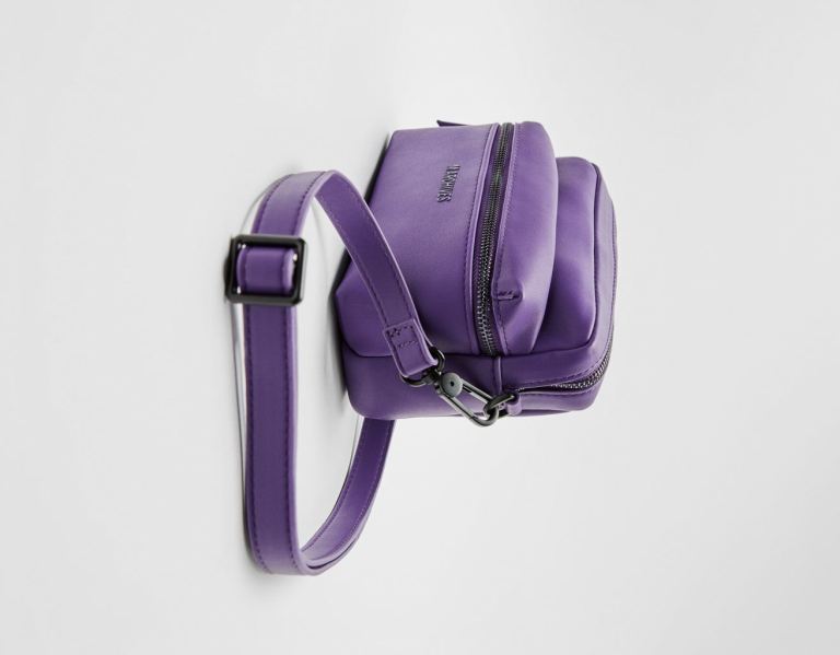 Bershka Basic Crossbody Tassen Heren Paars | uXy2Qy56aFT