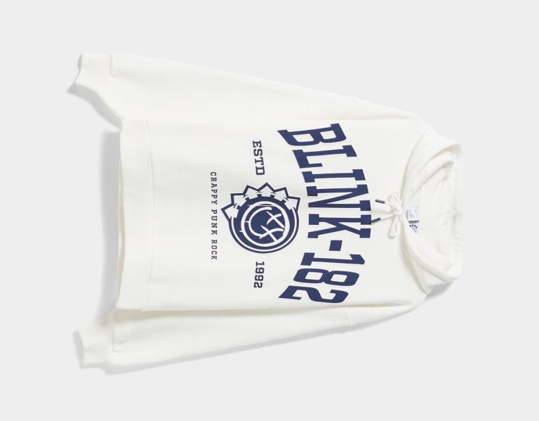 Bershka Blink 182 Hoodie Dames Wit | sE6DFZmxHZo