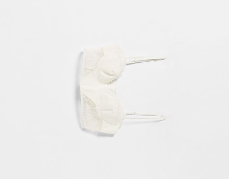Bershka Blonde Kanten Satin Bandjes Corset Topjes Dames Room | Pu6ynpTf4XU