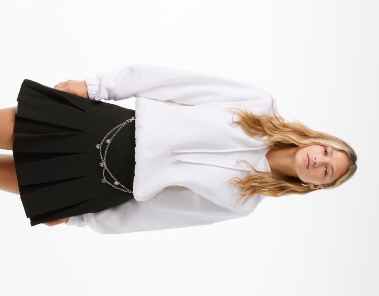 Bershka Box Pleat With Butterfly Chain Rokken Dames Zwart | tknsqUJxtCZ