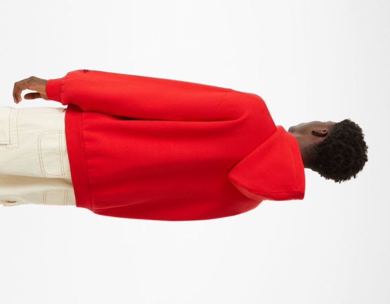 Bershka Boxy-fit Hoodie Heren Rood | gTv9uAtdu38