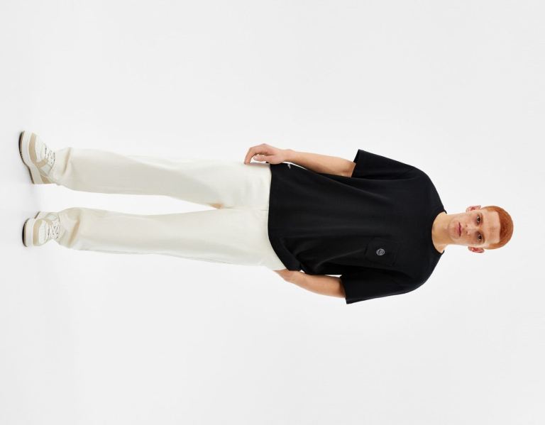 Bershka Boxy-fit Kort Sleeve T-shirts Heren Zwart | SQAcXHQyLLn