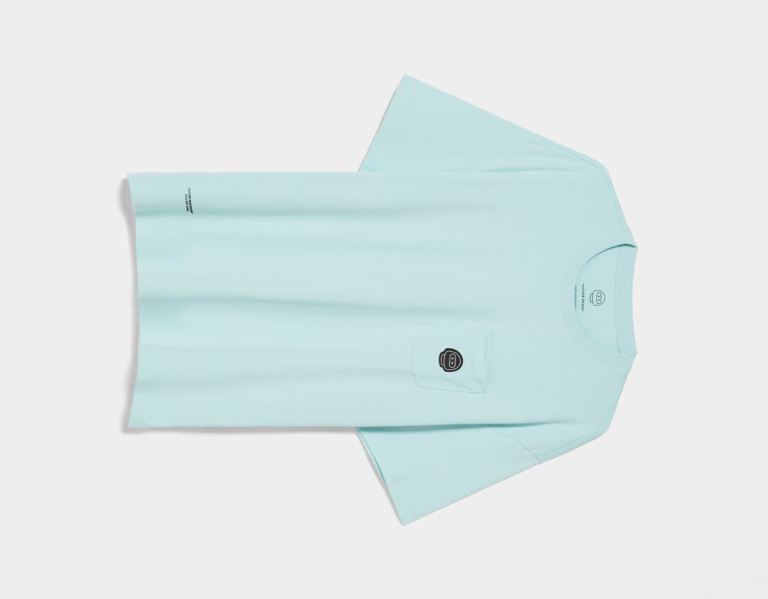 Bershka Boxy-fit Kort Sleeve T-shirts Heren Lichtblauw | WzSYS2J6Qzd