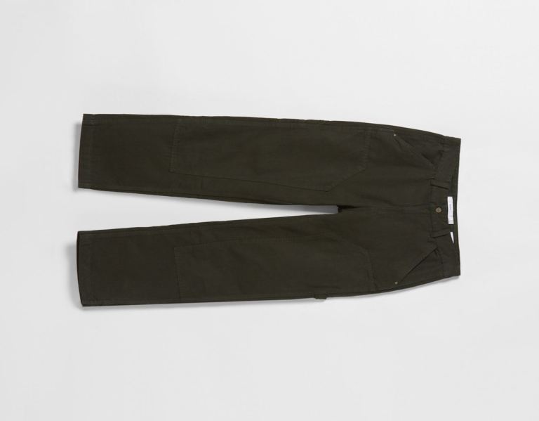 Bershka Brede-leg Canvas Carpenter Broek Heren Groen | MhgmXLQJsKV