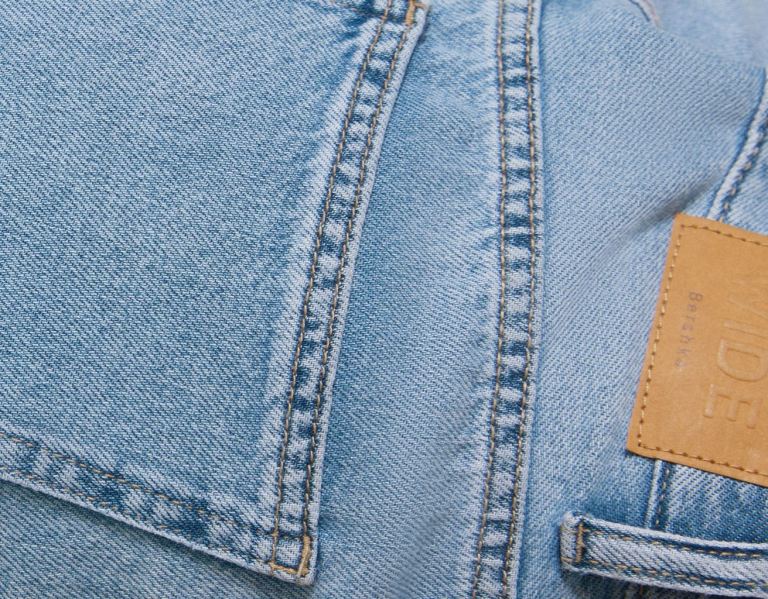 Bershka Brede-leg Jeans Dames Lichtblauw | k9GHOP9u8cE