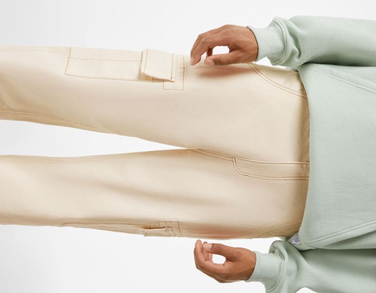 Bershka Brede-leg Pants With Contrasting Stitching Cargo Heren Room | EaCvIWLMKYg