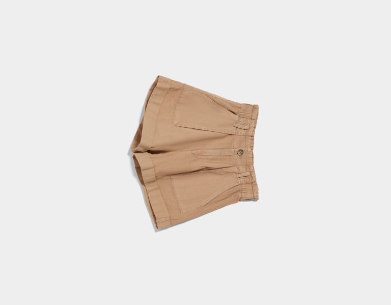 Bershka Cargo Bermuda With A Feminine Cut Korte Broek Dames Bruin | 2srPnw1kaXn
