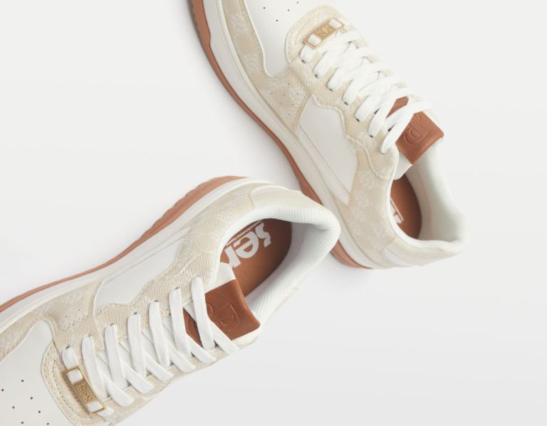 Bershka Checkered Print Sportschoenen Heren Bruin | 8emyM6pD4q8