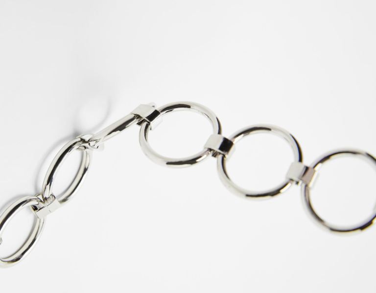 Bershka Choker Necklace With Circles Sieraden Dames Zilver | hgu6Sj6qAYh