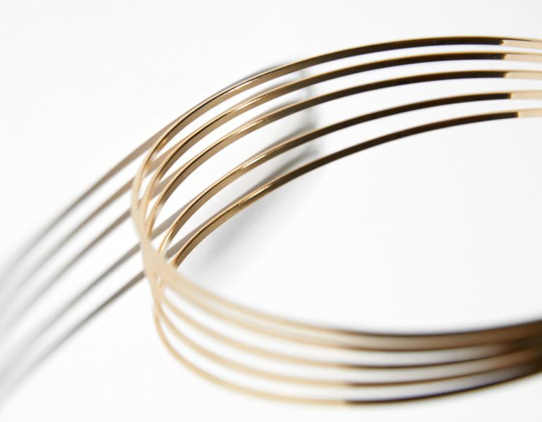 Bershka Choker Necklace With Hoops Sieraden Dames Goud | 7KNrYC4JD3e