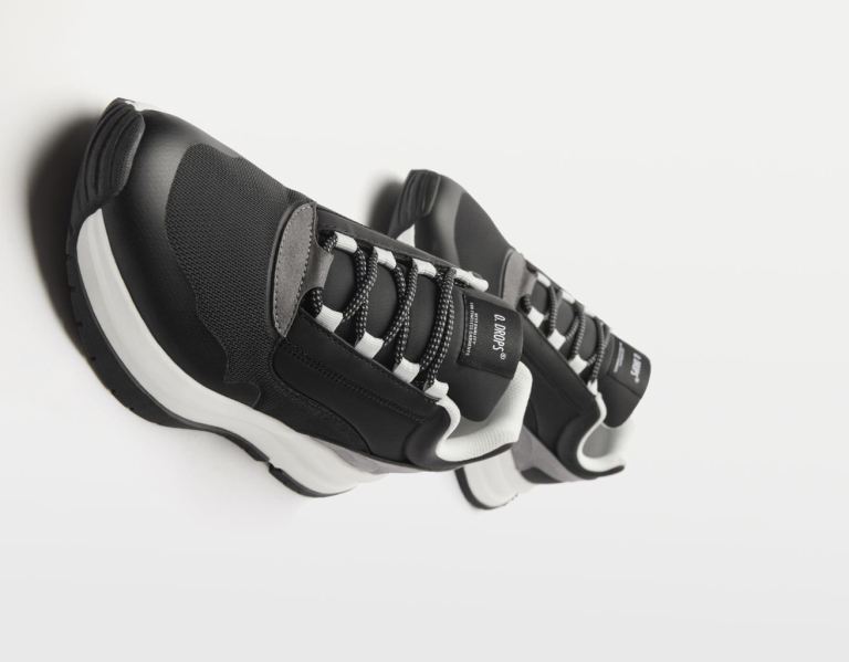 Bershka Contrast Mesh Trainers Sneakers Heren Zwart | HR7rZUrwAl8