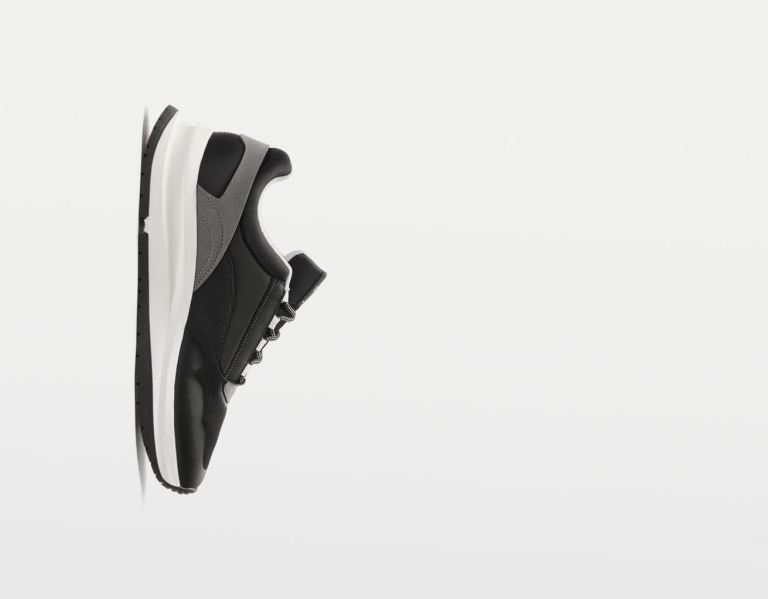 Bershka Contrast Mesh Trainers Sneakers Heren Zwart | HR7rZUrwAl8