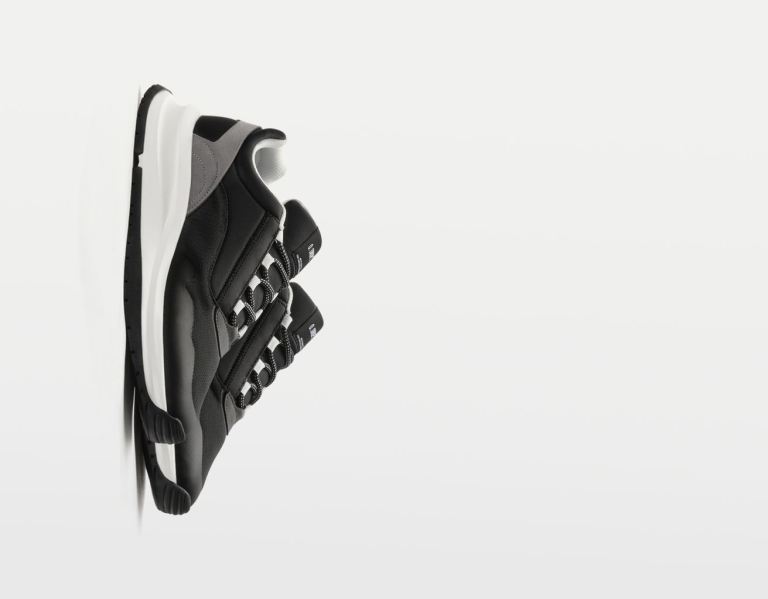 Bershka Contrast Mesh Trainers Sneakers Heren Zwart | HR7rZUrwAl8