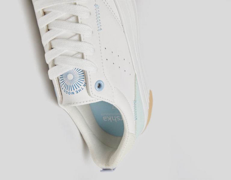 Bershka Contrast Platform Sneakers Dames Wit | oNlDcxWmN8m