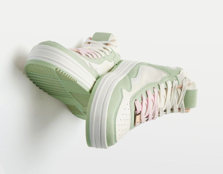 Bershka Contrasting High-top Sneakers Dames Gekleurd | WpLjhd0gRYJ