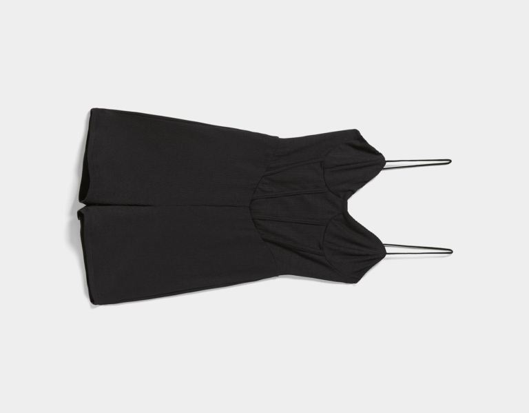 Bershka Corset Romper Jurken Dames Zwart | fT9DPFiDmaf