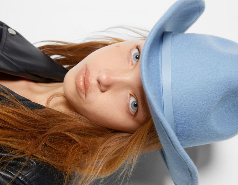Bershka Cowboy Hoeden Dames Lichtblauw | MQpRydCOTvV
