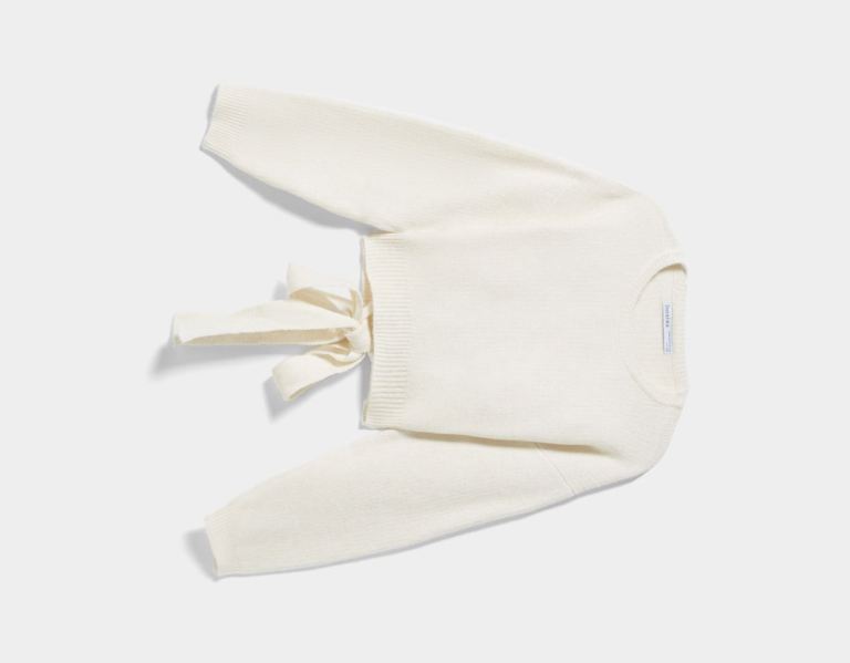 Bershka Crew Neck Trui With Open Back Truien Dames Room | KBvc03Est4y