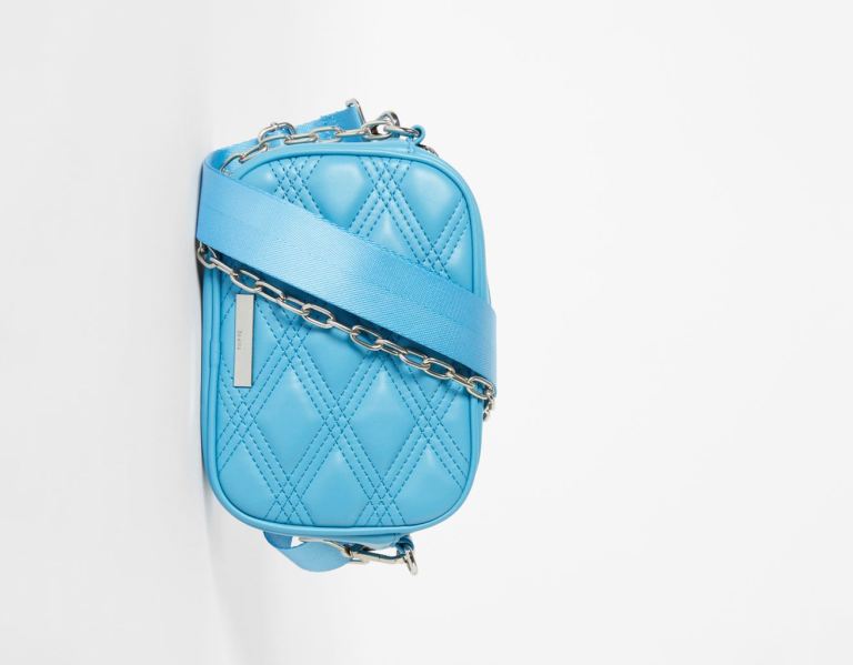 Bershka Crossbody With Chain Tassen Dames Blauw | 2w0O8LPG42q