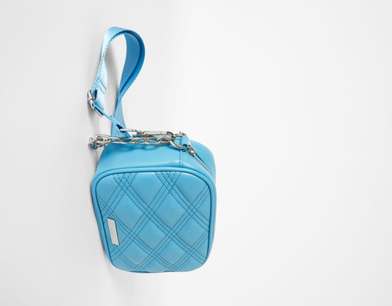 Bershka Crossbody With Chain Tassen Dames Blauw | 2w0O8LPG42q