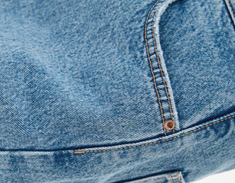 Bershka Denim Carpenter Mini Rokken Dames Blauw | cZkgN8kdlDS