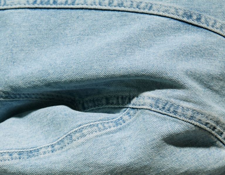 Bershka Denim Overshirt With Front Rits Bovenkleding Dames Lichtblauw | EHk26GMb6LN