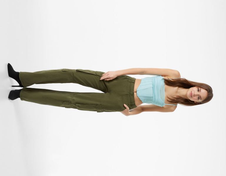 Bershka Draped Tulle Corset Topjes Dames Lichtblauw | j7HqjpsXzWO