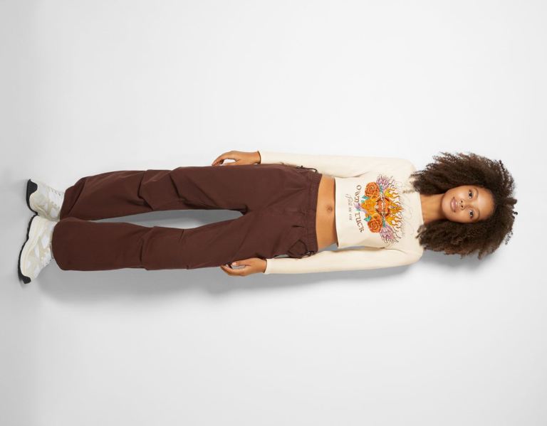 Bershka Elastane T-shirts Dames Wit | muoyeHrSOHk