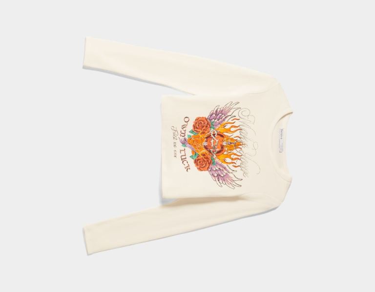 Bershka Elastane T-shirts Dames Wit | muoyeHrSOHk