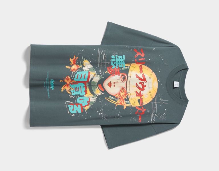 Bershka Extra Loose Kort Sleeve With Print T-shirts Heren Grijs | ZpG2eDYhnEU