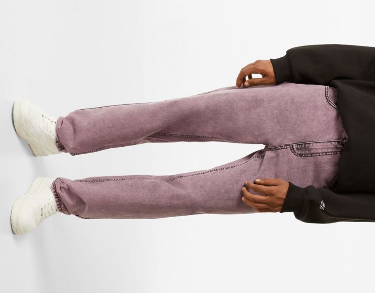 Bershka Faded Canvas Jeans Heren Roze | 5h1ZOhKNSNH