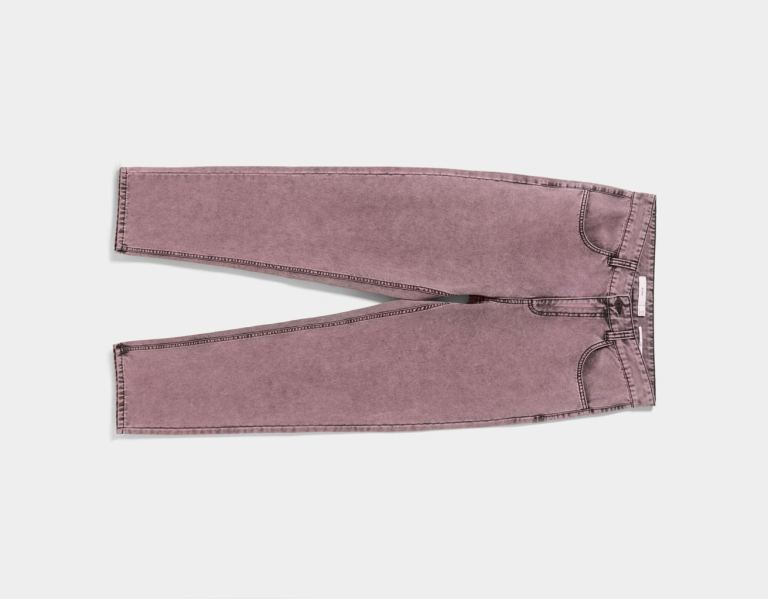Bershka Faded Canvas Jeans Heren Roze | 5h1ZOhKNSNH