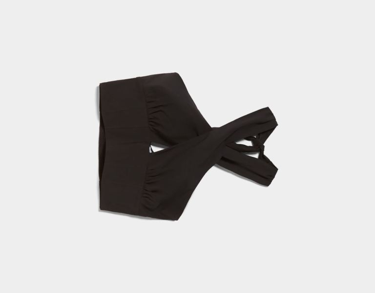 Bershka Fitted Crossover Halterneck Corset Topjes Dames Zwart | C7c381Xcwos
