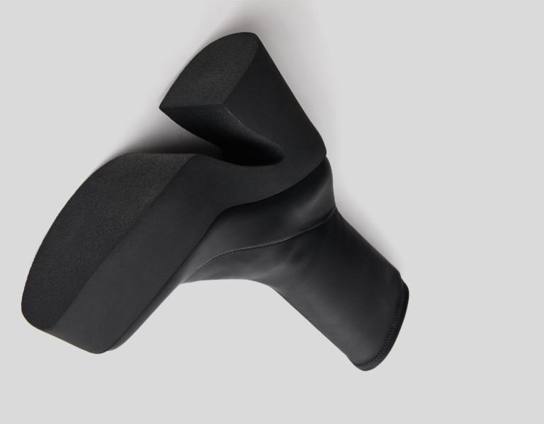 Bershka Fitted High-heel Platform Enkellaars Dames Zwart | LijCpyuBOIp