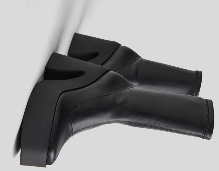 Bershka Fitted High-heel Platform Enkellaars Dames Zwart | LijCpyuBOIp