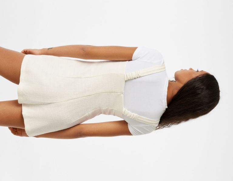 Bershka Fitted Jumpsuit With Brede Straps And A Textured Weave Jurken Dames Room | UEELNOY2FPR