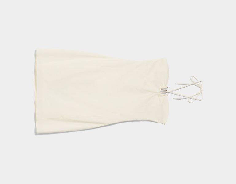 Bershka Fitted Linen Blend Mini With Tie At The Neck Jurken Dames Room | 96Dj0GMfTtw