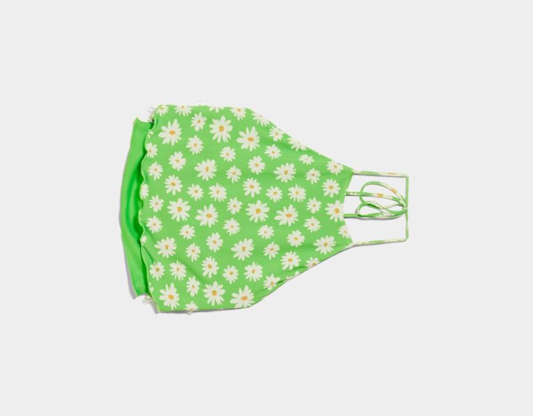 Bershka Floral Print Halter With Embellished Trim Topjes Dames Groen | J2NAv6rXExW