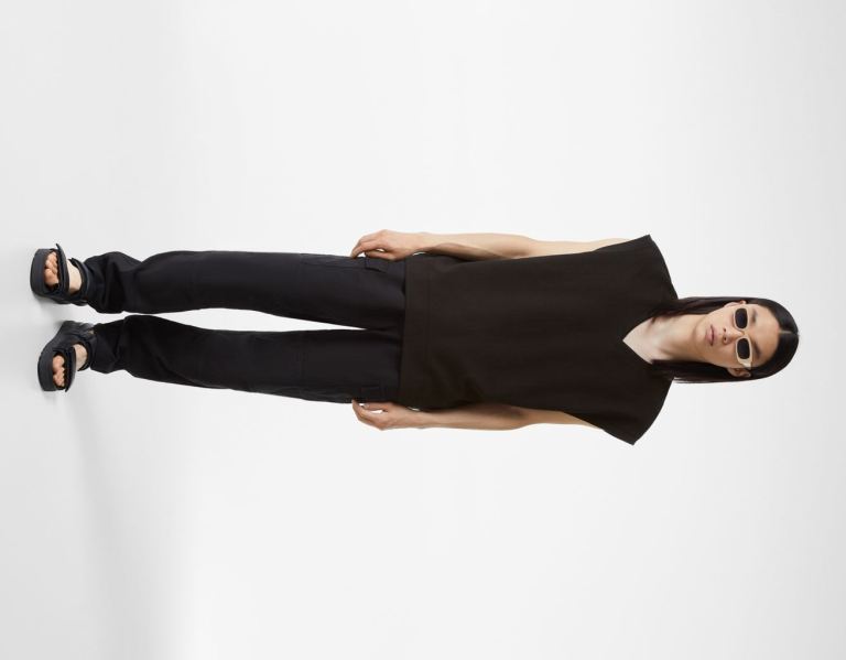 Bershka Gebreid V-neck Gilet Heren Zwart | WbFhk4k2ncO