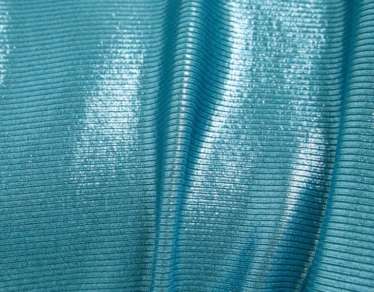 Bershka Geribbeld Foil Mouwloos Topjes Dames Lichtblauw | 0hiREVVbAfh